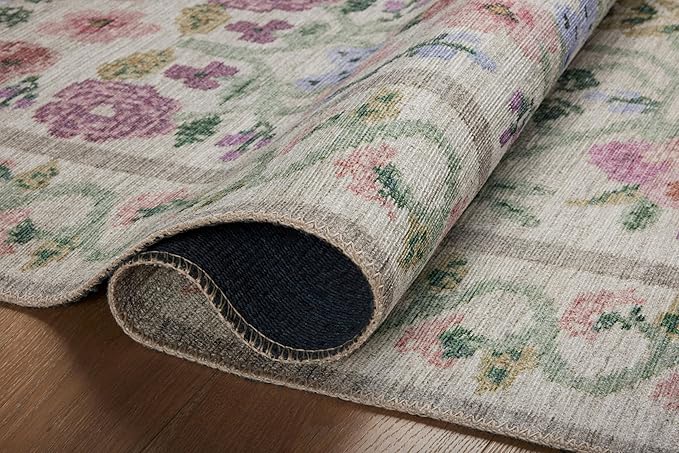 Loloi Rifle Paper Co. Rosa Collection RSA-01 Ivory 2'-6" x 9'-6" Runner Rug