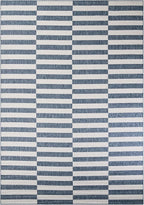 Unique Loom Outdoor Striped Collection Area Rug - Striped (10' x 14' Rectangle Blue/Ivory)