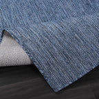 Beverly Rug Indoor Outdoor Rug 6x9, Washable Outside Carpet for Patio, Deck, Porch, Solid Modern Area Rug, Water Resistant, Azure Blue