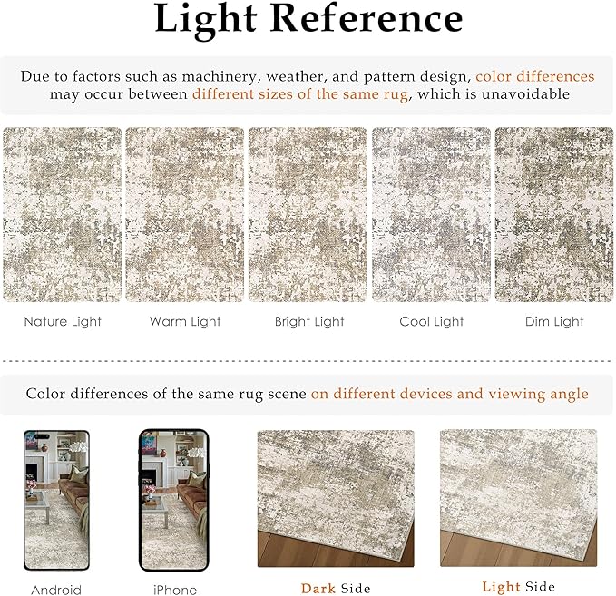 Beige Area Rug 2x3 Machine Washable Modern Abstract Entryway Carpet Non Slip Neutral Door Mat Low Pile Soft Non Shedding Contemporary Throw Rug for Bathroom Laundry Kitchen Dining Room