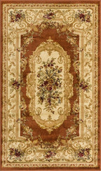 Rugs.com Chateau Collection Rug – 3' x 5' Brick Red Medium Rug Perfect for Entryways, Kitchens, Breakfast Nooks, Accent Pieces