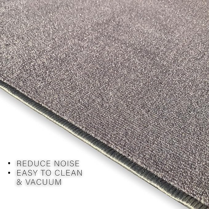 Custom Made Runner Rug Low Pile with Rubber Backing for Kitchen Foyer Hallway Entry Choose Your Length Size 26 Inch Wide Solid and Plain Grey Color (41 feet x 26 inch)