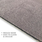 Custom Made Runner Rug Low Pile with Rubber Backing for Kitchen Foyer Hallway Entry Choose Your Length Size 26 Inch Wide Solid and Plain Grey Color (22 feet x 26 inch)
