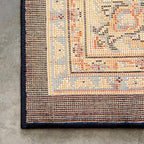Unique Loom Sialk Hill Collection Area Rug - Washington (9' x 12' 2" Rectangle Navy Blue/Cream)