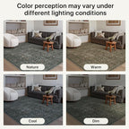 Bavni Area Rugs for Living Room, 5x7 Area Rugs Non-Slip Washable，Ultra-Thin Aesthetic Boho Rug for Bedroom Dinning Room Office, Dark Green