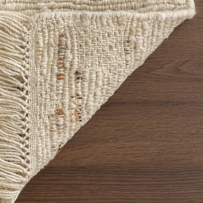Rugs USA Juju Ivory/Grey, 7'6" x 9'6", Handmade, Diamond Trellis, Wool, Soft and Cozy, High Traffic, Stain Resistant, Easy Clean, Durable Area Rug for Bedroom, Living Room, Dining, Foyer, Entryway