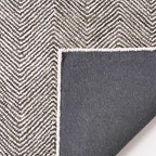 Modern Herringbone Chevron Collection Handcrafted Wool Area Rug - Durable, Zigzag Pattern, for High Traffic, Contemporary Design for Living Room, Bedroom, Dining Room Decor (Dark Olive, 6' round)