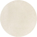Unique Loom Solid Shag Collection Area Rug (10' 2" Round, Snow White)