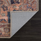 Bloom Rugs Washable Non-Slip 10x14 Rug - Beige/Terracotta Traditional Oriental Area Rug for Living Room, Bedroom, Dining Room, and Kitchen - Exact Size: 10' x 14'