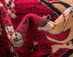 Unique Loom Taftan Collection Border Geometric Tribal Inspired Design Area Rug (2' 7 x 10' 0 Runner, Red/ Gold)