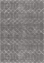 Marilyn Monroe Glam Collection Area Rug - Trellis (7'x 10' Rectangle, Gray Silver/ Silver)