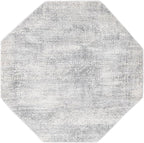 Unique Loom Finsbury Collection Area Rug - Sarah (5' 3" Octagon, Gray/ Ivory)