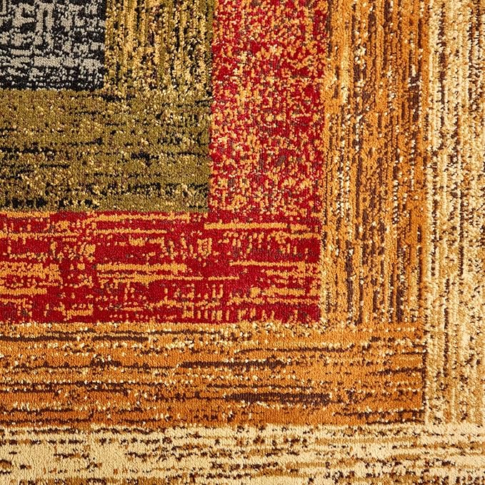 Home Dynamix Royalty Vega Contemporary Geometric Area Rug, Black/Brown, 31.5"x47"