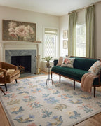 Loloi Rifle Paper Co. Rosa Collection RSA-03 Cream 2'-3" x 3'-9" Accent Rug