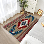 Navajo Rugs for Living Room - 5x6ft - Southwestern Tribal Ethnic Rustic Cabin Rug for Bedroom Non Slip Low Pile Machine Washable Area Rugs, Navajo Carpets House Decor & Gifts