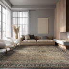 Area Rug Non Slip Machine Washable Ultra Soft Living Room/Bedroom/Kitchen/Outdoor/Classroom Vintage Brown, 8'×10'