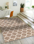 Rugs.com Lattice Collection Rug – 10x13 Light Brown Medium-Pile Rug Perfect for Living Rooms, Large Dining Rooms, Open Floorplans