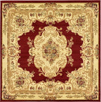 Rugs.com Chateau Collection Rug – 6 Ft Square Light Blue Medium Rug Perfect for Living Rooms, Kitchens, Entryways