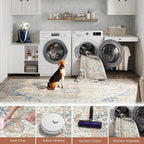 jinchan Kelda Runner Rug 2x7 Hallway Rug Washable Runner Vintage Mat Retro Print Lightweight Non-Slip Floor Cover Distressed Thin Carpet for Entryway Bathroom Bedroom Laundry Room Stairway Orange