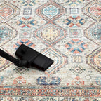 Keen Home Design 9x12 Rug - Machine Washable Area Rug with Non-Slip Backing, Ideal for Living Room, Dining Room, Bedroom - Vintage, Easy Clean, Durable, Low Pile Rug - (9' x 12')