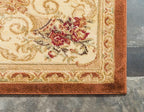 Unique Loom Versailles Collection Traditional Classic Floral Motif Area Rug (10' 0 x 13' 0 Rectangular, Terracotta/ Ivory)