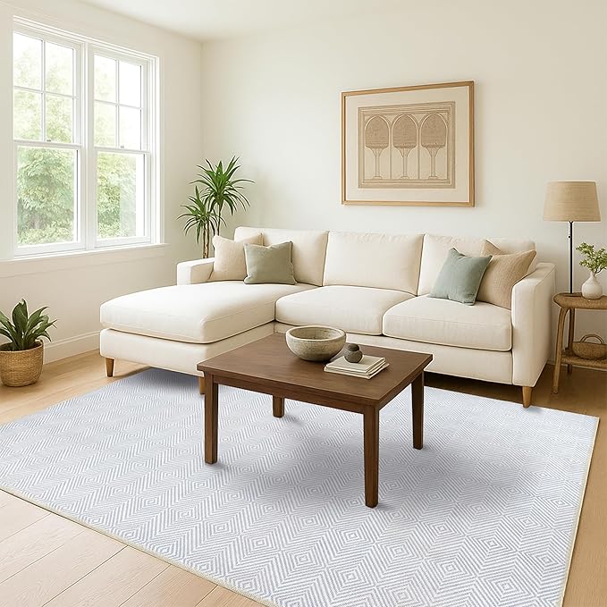 Fame Living Washable Area Rug. Modern Farmhouse. Vintage. Turkish. Bohemian. Distressed. Oriental. Traditional. Rugs for Living Room. Dining. Bedroom. Office. Entryway. Foyer. (864CC, 5'9" x 8'9")