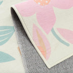 Floral Runner Rug 2x6 Washable Hallway Pink Bedroom Non Slip Cute Long Kitchen Carpet Botanical Indoor Soft Accent Rug for Bathroom Dining Laundry Living Room
