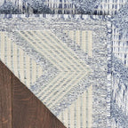 Nourison Home Versatile Denim Blue 5' x 7' Area Rug - Easy Clean, Non Shedding, Bed Room, Living Room, Dining Room, Kitchen (5' x 7')