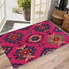 4x6 Rug Washable - Southwestern Rug for Bedroom, Ethnic Vintage Floral Medallion Non Slip Low Pile Area Rugs for Living Room Laundry, Southwestern Carpet Room Decor & Gifts