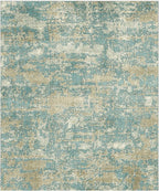 WITSHOCK Living Room Area Rugs 10x12：Modern Abstract Machine Washable Large Rug for Bedroom Dining Room Non-Slip Stain Resistant Home Office Decor,Teal Brown