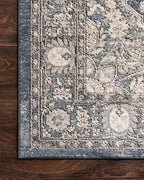 Loloi Teagan Collection TEA-01 Denim/Mist 9'-9" x 13'-6" Area Rug, Large, Soft Neutral Rug, High-Traffic for Living Room, Bedroom, Home Office, Dining Area