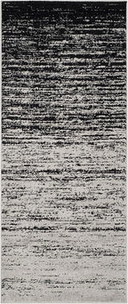 SAFAVIEH Adirondack Collection Runner Rug - 2'6" x 18', Silver & Black, Modern Ombre Design, Non Shedding & Easy to Clean, Ideal for Hallway, Foyer, Kitchen, Entryway, Bedroom (ADR113A)