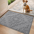 COSY HOMEER Door Mat 20”x32”,Absorbent Dirt Trapper Entryway Rugs,Non-Slip Welcome Mat,Washable Entry Rugs,Low Pile Doormat for Front Back Door,Wet Shoes & Paws,Grey