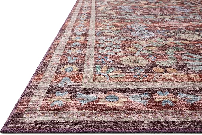 Loloi Rifle Paper Co. Maison Collection MAO-06 Red 3'-9" x 5'-6", .19" Pile Height, Accent Rug