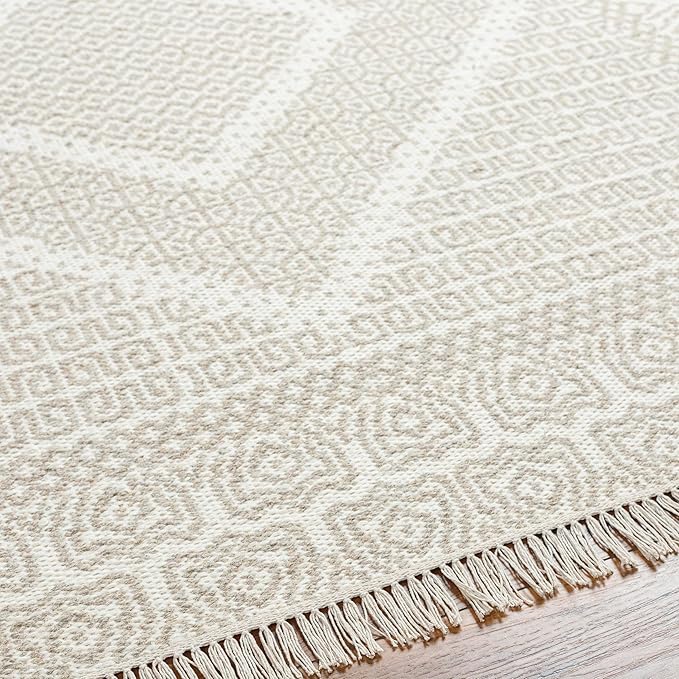 Mark&Day Wool Rugs, 2x8 Nishnabotny Cottage Medium Beige Runner Area Rug, Beige Carpet for Hallway, Kitchen, Bedroom or Living Room (2'6" x 8' Runner)