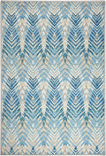 Dash & Albert Seneca Blue Machine Washable Rug, Runner-2.5 X 8 Feet, Blue Graphic Pattern