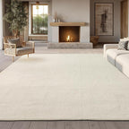 Bedsure 3x5 Faux Wool Area Rugs for Living Room, Machine Washable Carpet, Non-Slip Backing, Pet Friendly Throw Rug for Bedroom Dining Room, Linen