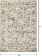 Loloi Rifle Paper Co. Laurel Collection LAU-05 Ivory 5'-3" x 7'-8" Area Rug