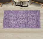 Ambesonne Folk Art Decorative Rug, Vintage Leaves Flowers and Ivy Branches in Nostalgic Earth Tones, Quality Carpet for Bedroom Dorm and Living Room, 2' 2" x 3' 7", Lavender