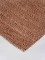 Hand Knotted Loom Wool ECO-Friendly Area Rugs - 5'x8', Rectangle, Light Brown Color, Solid Plain Design, High Pile Thick Handmade Anti Skid Rugs for Living Room (L00111)