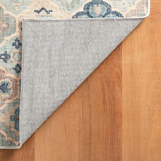 Dash & Albert Pali Multi Machine Washable Rug, 9.5 X 13.5 Feet, Blue Geometric Pattern