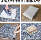 KILOCOCO Hallway Runner 3x18 Rug Runner Printed Vintage Floral Washable Kitchen Runners Non-Slip Rubber Backed Runners for Hallways Laundry Room Distressed Boho Rugs for Bedroom, Blue