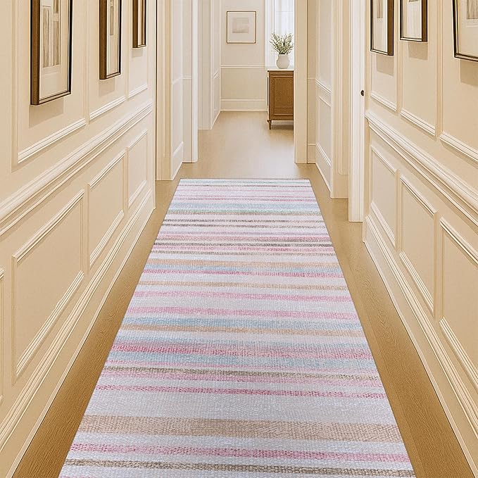 Fame Living Washable Area Rug. Modern Farmhouse. Vintage. Turkish. Bohemian. Distressed. Oriental. Traditional. Rugs for Living Room. Dining. Bedroom. Office. Entryway. Foyer. (865MM, 2'5" x 6'5")