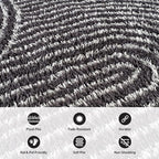 Rugshop Circles Arch Shag Area Rug Anthracite Dark Gray 5' x 7' Great for Bedrooms, Living Rooms, or Under Coffee Tables