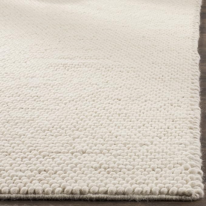 SAFAVIEH Natura Collection Runner Rug - 2' x 10', Ivory, Handmade Wool Blend, Textured Design, Ideal for Hallway, Bedroom, Foyer (NAT620A)