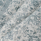 Area Rug 8x10 Blue Washable Living Room Carpet Soft Non Slip Vintage Bedroom Indoor Office Traditional Retro Distressed Large Thicker Throw Rug for Dining Room Playroom