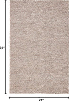 SAFAVIEH Natura Collection Accent Rug - 2' x 3', Brown, Handmade Wool Blend, Textured Design, Ideal for Hallway, Bedroom, Foyer (NAT620T)
