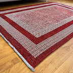 Alfa Rich 5x8 Red Burgundy Washable Area Rugs for Living Room Bedroom Kitchen Cotton Rug