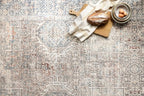 Loloi Chris Loves Julia Jules Collection JUL-07 Natural/Ocean 7'-6'' x 9'-6'', .13" Pile Height, Area Rug