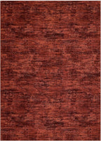 RUGSREAL Washable Rug 10x13 for Living Room Modern Abstract Area Rug Non-Slip Large Contemporary Bedroom Rug Stain Resistant Aesthetic Accent Floor Carpet Foldable Solid Rug for Home Office, Red